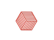 Trivet Hexagon 16 x 14 x 0,9 cm Burned Red Silicone