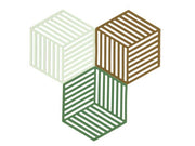 Trivet Hexagon 3 pcs Grass/Mint/Liquorice