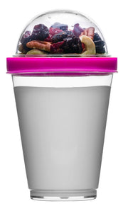 Fresh yoghurt cup pink