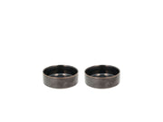 Bowl Fjord 0.125 liter 2 pcs Black metallic Porcelain