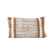 Cushion 50 x 30 cm Cotton Sand/White