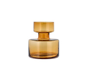 Vase Tubular 20 cm Amber Glass