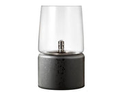 Oil lamp Gastro Dia. 15 x 26 cm Black Stoneware/Steel/Glass