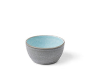 Bowl 10 cm grey/lightblue BITZ