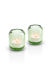 2 Acorn tealight holder Jade