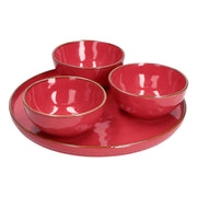 CONCERTO Coral Red APPETIZER SET 4 PCS