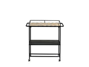 Bar trolley w.stone insert Karv 81x46x83 cm Black Iron