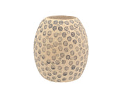 Decoration vase Taia D23.5 H28.5 cm Cream/Grey Paper mache