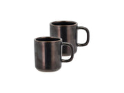 Mug Fjord 0.25 liter 2 pcs Black metallic Porcelain
