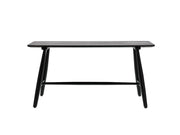 Bench Bast 90x28x45 cm Black Solid oak