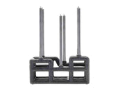 Candlestick Lyst 28 x 10 x 13.5 cm Black Polyresin