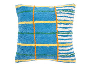 Cushion Dynamic 45 x 45 cm Blue/Yellow/Offwhite/Green