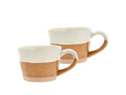 Mug w. handle Evig 0.3 liter 2 pcs Amber/Cream Porcelain