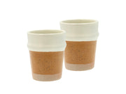 Mug Evig 0.35 liter 2 pcs Amber/Cream Porcelain