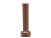 Pillar candle Hvils D8 x 23 cm Brown Paraffin/Stearin