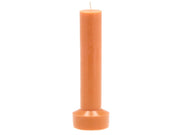 Pillar candle Styles D8x23 cm Amber Paraffin/Stearin
