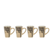 Espresso cup Hela 0.1 liter 4 pcs Brown Stoneware