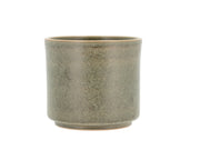 Flowerpot Leer 15 x 13 cm Green Stoneware