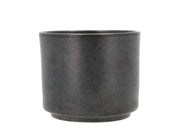Flowerpot Leer 17 x 15 cm Black metallic Stoneware