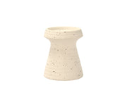 Block candlestick Elv 10 x 11.5 cm Offwhite Stoneware
