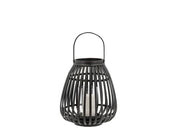 Lantern Asra Bamboo/Glass D25 H30 Black