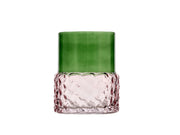 Tealight holder Glow 7.7 x 10 cm Green/Rose