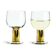 Sagaform - Club wine glass gold, 2-pack | Hype Design London